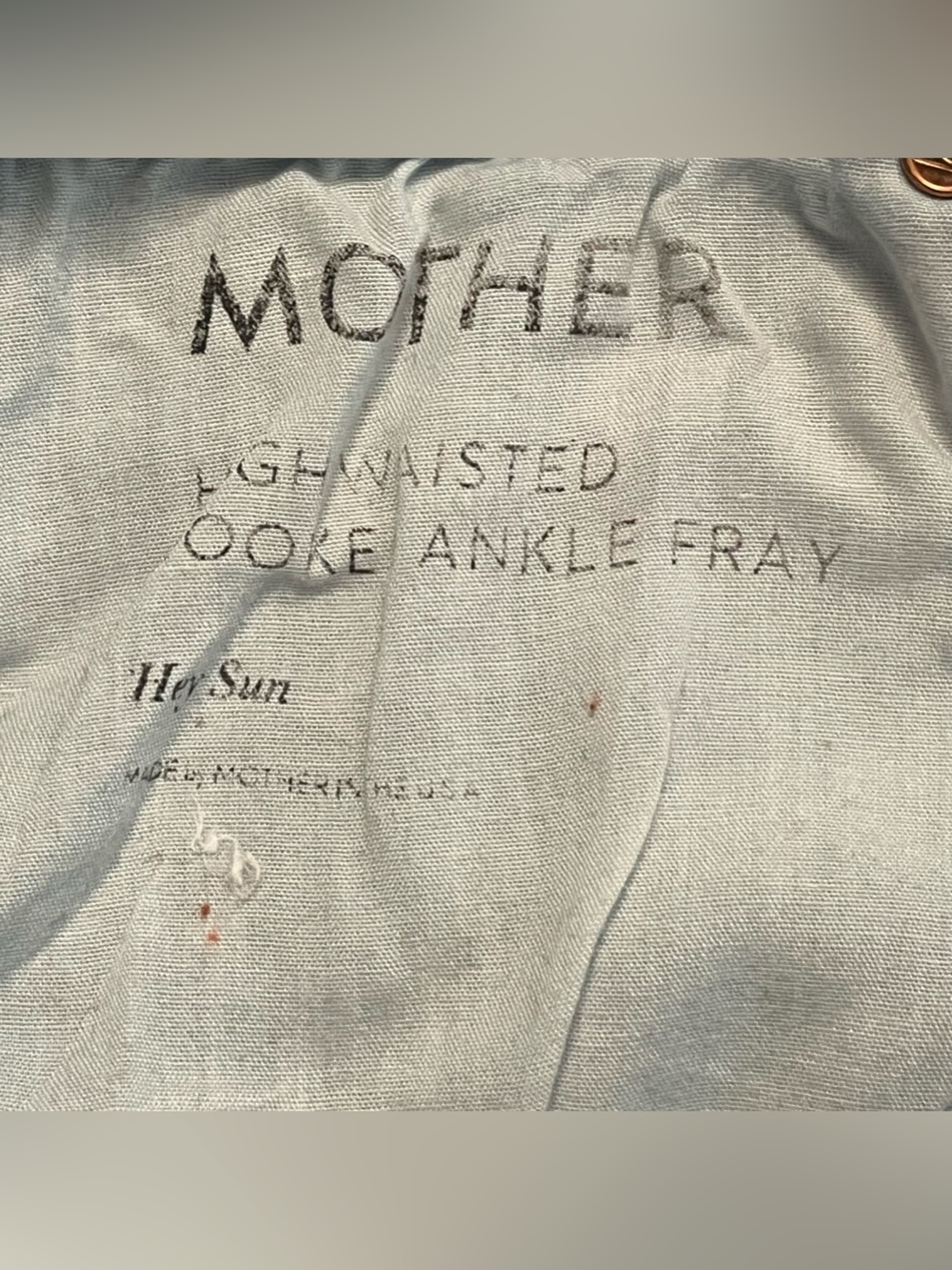 MOTHER High Waisted Looker Ankle Fray Jeans in Hey Sun size 25 - Picture 11 of 11